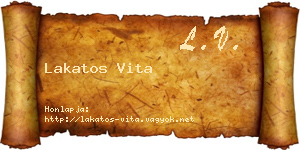 Lakatos Vita névjegykártya